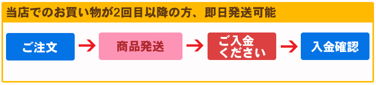 当店でのお買い物が2回目以降のお客様【後払いOK】